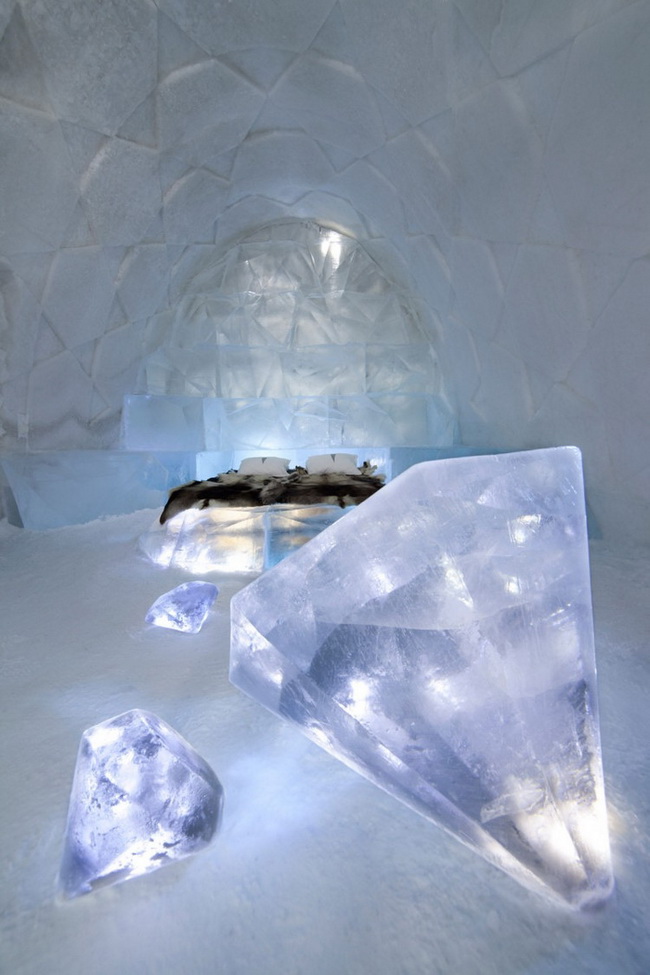 瑞典冰旅馆设计房间实景