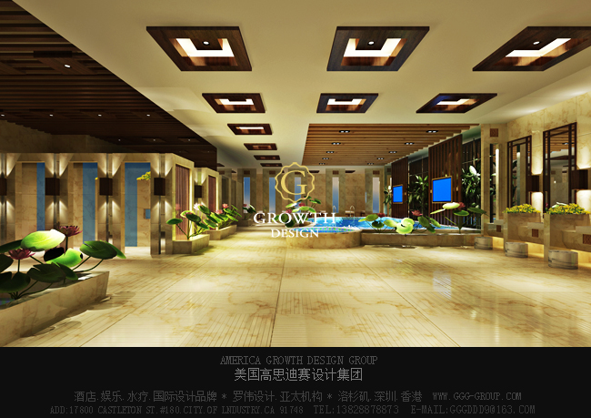 安徽江南巴登国际水疗设计大厅效果图