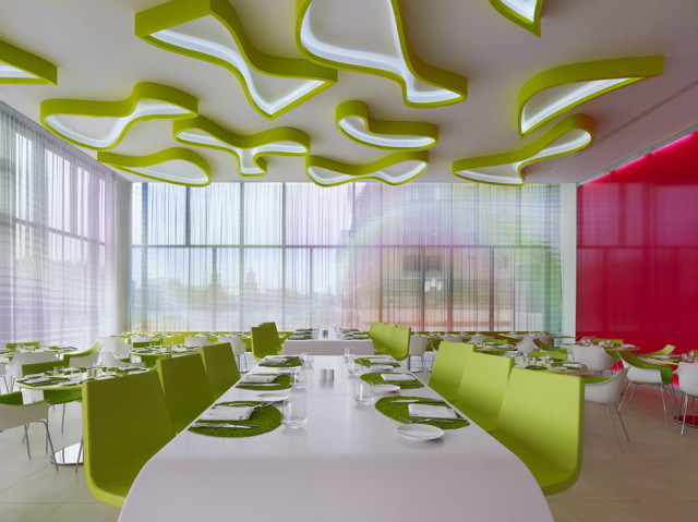 德国柏林nhow音乐酒店用餐区设计